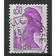 FRANCE 1982 50c MAUVE LIBERTY SG2450 FINE USED