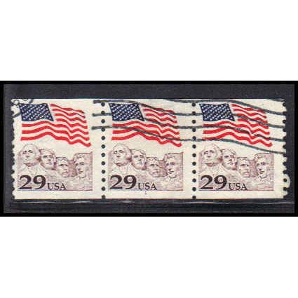 Used 2523 29c U.S. Flag Fine PNC 1/3 PA2987