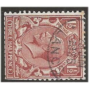 1924 SG420b 1 1/2d Red-Brown Wmk SIDEWAYS Good/Fine Used . ..