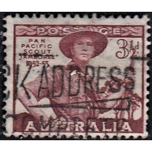 AUSTRALIA, 1952 3.5d Scout Jamboree, SG 254 (Scott #249), used