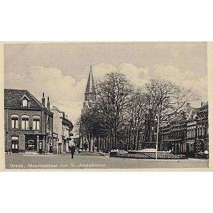 Breda Mauritstraat Holland Dutch Real Photo St Josephtoren Postcard