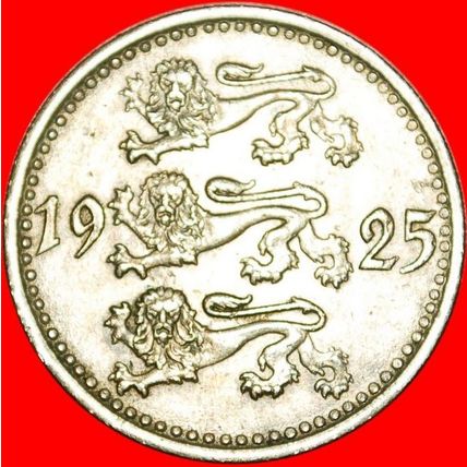 LIONS: estonia (ex. the USSR, russia)★10 marks 1925! SCARCE★LOW START★NO RESERVE