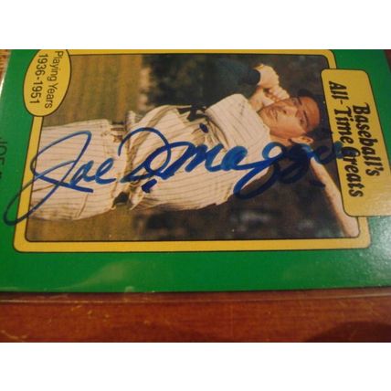 1987 All Time Greats, Autograph Card w/COA, JOE DIMMAGIO, Yankees, HOF!!!