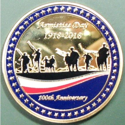 WWi 100th Anniversary. Challenge Coin. 1.50". 85b.