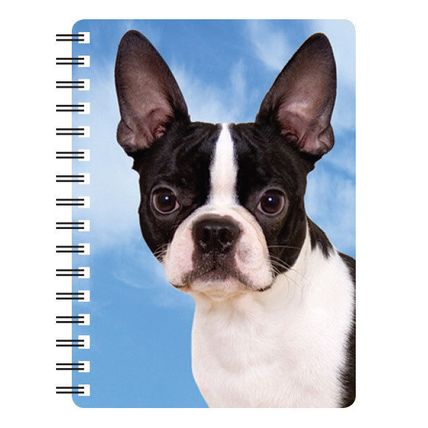 BOSTON TERRIER 3D NOTEBOOK, great birthday gift