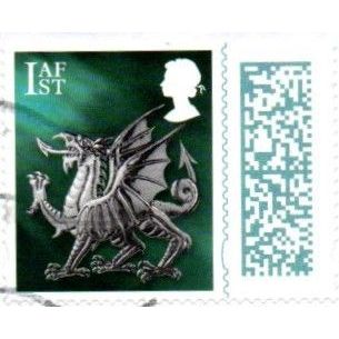 2022 Wales Regional. 1st Value. QR Code. From Counter Sheet. Fine Used On Piece