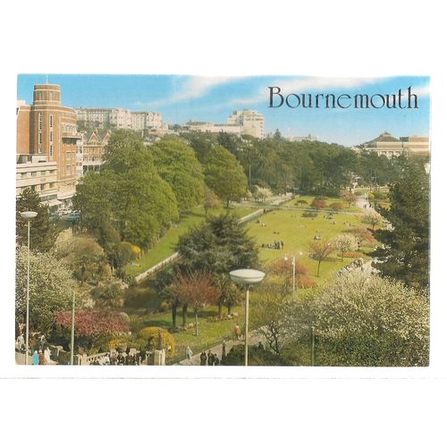 CENTRAL GARDENS, BOURNEMOUTH unused vintage postcard by Salmon =