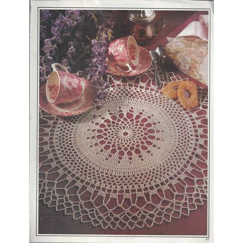 Beautiful Crochet Doily PATTERN Old French