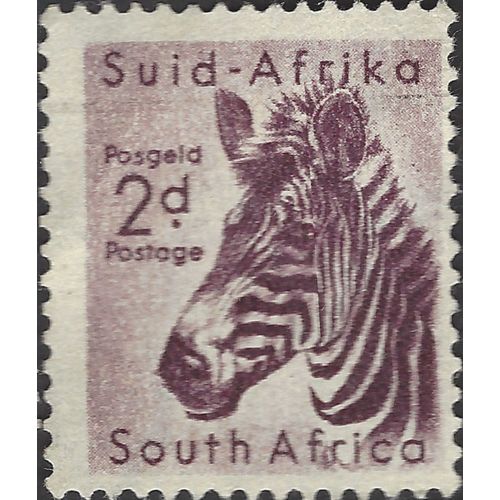 SOUTH AFRICA, MAMMAL, Zebra, violet 1954, 2d