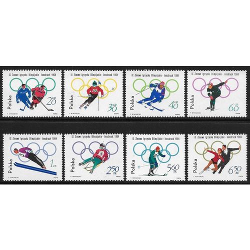 Mi 1457-61, 62A, 63 & 64A: Winter Olympic Games, Innsbruck.