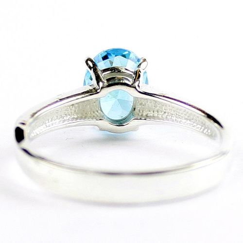 Swiss Blue CZ, 925 Sterling Silver Ladies Ring, SR371