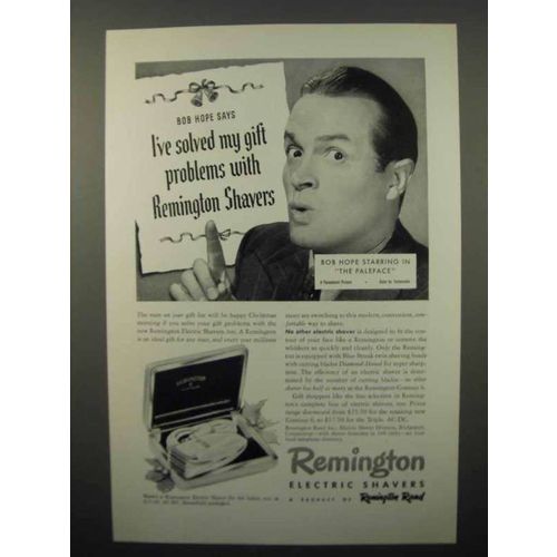 1948 Remington Electric Shavers Ad - Bob Hope