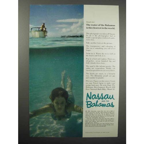 1962 Nassau and the Bahamas Tourism Ad - Clearest