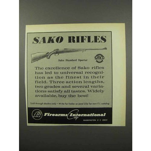 1968 F.I. Sako Standard Sporter Rifle Ad