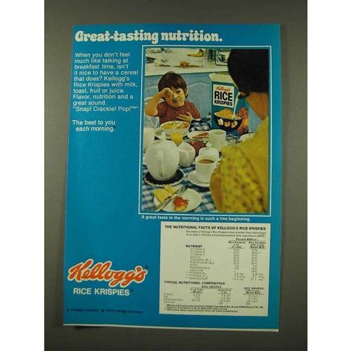 1973 Kellogg's Rice Krispies Ad - Great-Tasting