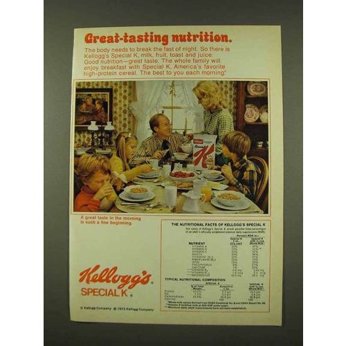 1973 Kellogg's Special K Cereal Ad - Great-Tasting