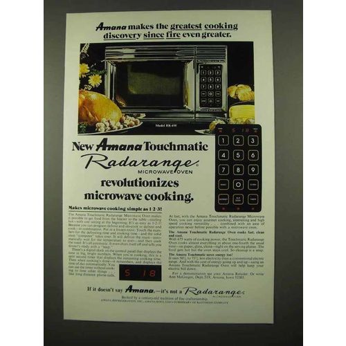 1975 Amana Model RR-6W Radarange Microwave Oven Ad