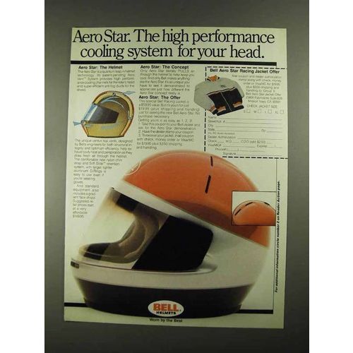 1987 Bell Aero Star Motorcycle Helmet Ad - Cooling