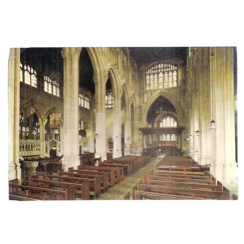 INTERIOR, CHURCH, CIRENCESTER, GLOUCESTERSHIRE unused postcard St John Baptist =