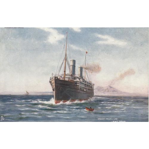 Artist Drawn Orient Pacific Line R.M.S. Ophir Shipping Postcard (S12508)