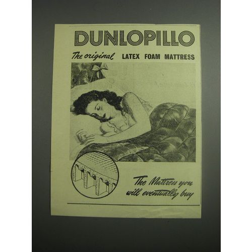 1948 Dunlopillo Mattress Ad