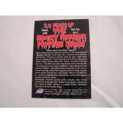 1995 Comic Images 20 YEARS OF THE ROCKY HORROR PICTURE SHOW PROMO