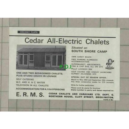 C2008) Bridlington Holiday Flats Cedar Chalets / Farina Malkin - 1973 Clip