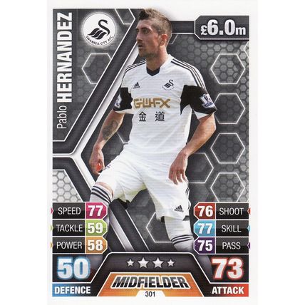 Match Attax 2013/2014 301 Pablo Hernandez Swansea City