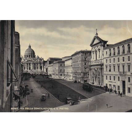 Roma Via Della Conciliazione Italy Postcard unused VGC