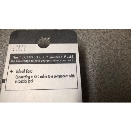 Radioshack Adapter F-connector (coax) Male To BNC Female (278-256)