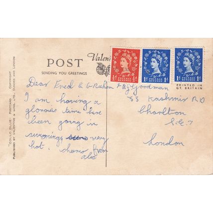 Standard size printed postcard of Madeira Waterfall Ramsgate Kent