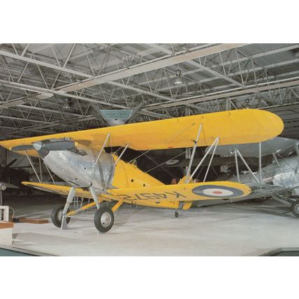 Hawker Hart Trainer K4972 Museum Exhibit WW1 Plane Postcard