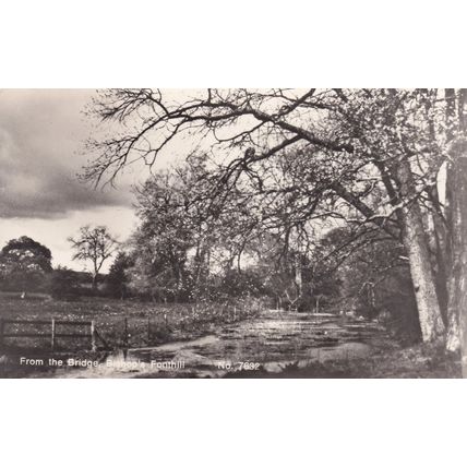 Bishops Fonthill Bridge Wiltshire Puddles Real Photo Vintage Postcard
