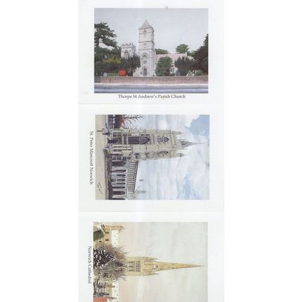 Thorpe St Andrew Norwich Church 3x Photogenic Painting Postcard s