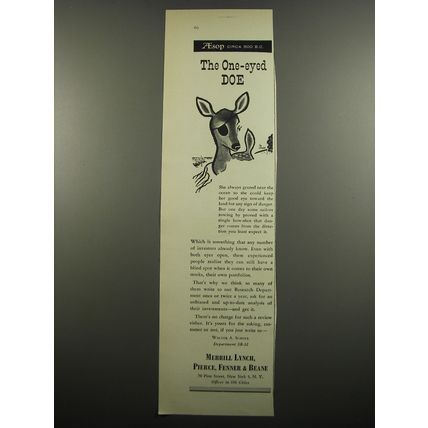 1955 Merrill Lynch Ad - The One-Eyed Doe