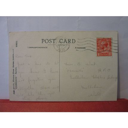 SEASIDE POSTCARD used postcard by Inter-Art Co. Donald McGill no 2831 1931 pm =