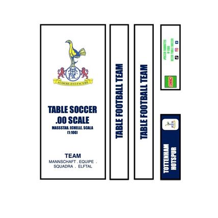 Table Football Subbuteo Box Label Tottenham Hotspur (ENG) 1989