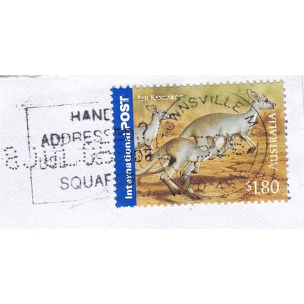 Townsville MO QLD postmark Australia 2005 on Red Kangaroo $1.80