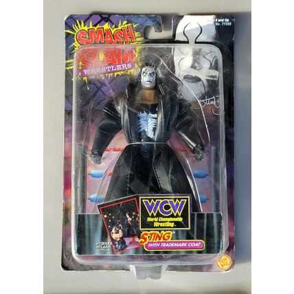 wcw wwf ljn wrestling superstars smash 'n slam white face sting wrestling figure
