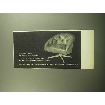 1958 Lehigh Furniture Bucket Lounge Chair by Ward Bennett Advertisement