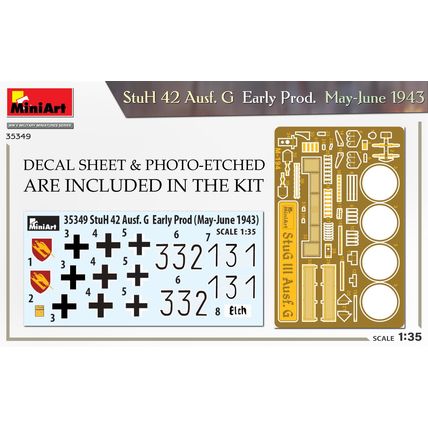 MiniArt 35349 StuH 42 Ausf. G Early Prod. May-June 1943 1:35 Scale Model Kit