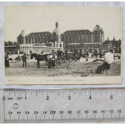 vintage postcard Malo les Bains, France, Le Casino
