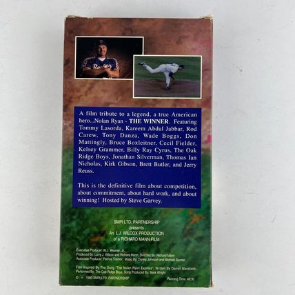 NOLAN RYAN The Winner - A Film Tribute 1993 VHS Video Tape Rare