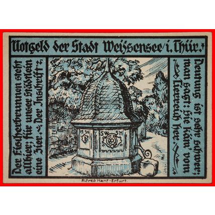 ERFURT AND LEIPZIG 1534:GERMANY WEISSENSEE★25 PFENNIGS 1921★LOW START★NO RESERVE
