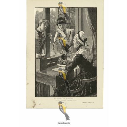 Auntie's Rose, Romantic Victorian Book Illustration (Print), 1886