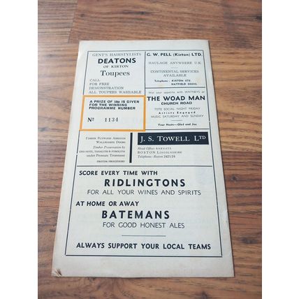 1971/72 Boston United vs Wigan Athletic - Northern Premier League * FREE P&P *