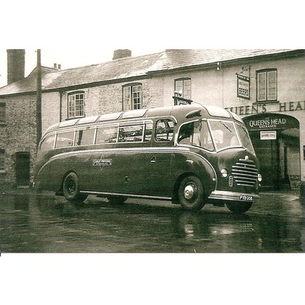 Black & White Photo of Scarlet Pimpernel Motors of Minehead PYB 256 ex. Old Firm