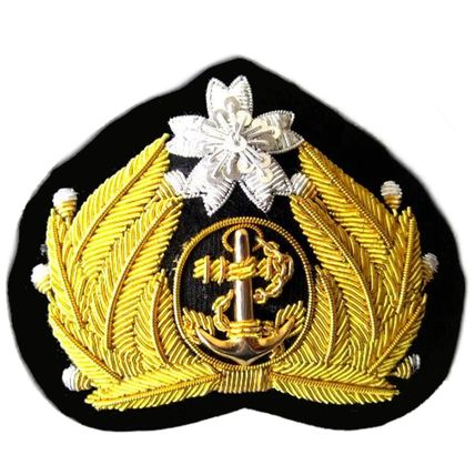 JAPAN NAVY SENIOR OFFICERS HAT CAP BADGE NEW HAND EMBROIDERED CP MADE
