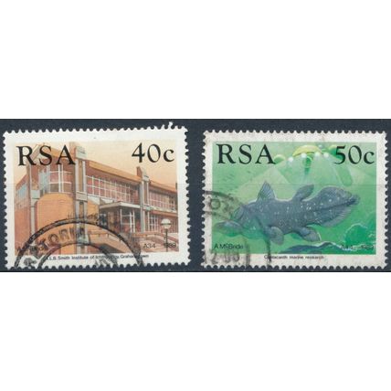 50ᵗʰ Anniv Discovery Coelacanth: 40c & 50c - South Africa 1989 - F H - SG 679/80