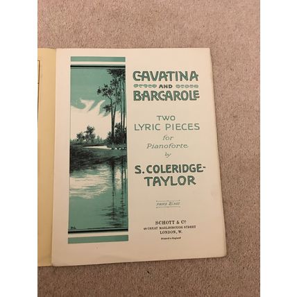 Cavatina and barcarole - two lyric pieces for pianoforte 1915. Schott & Co.